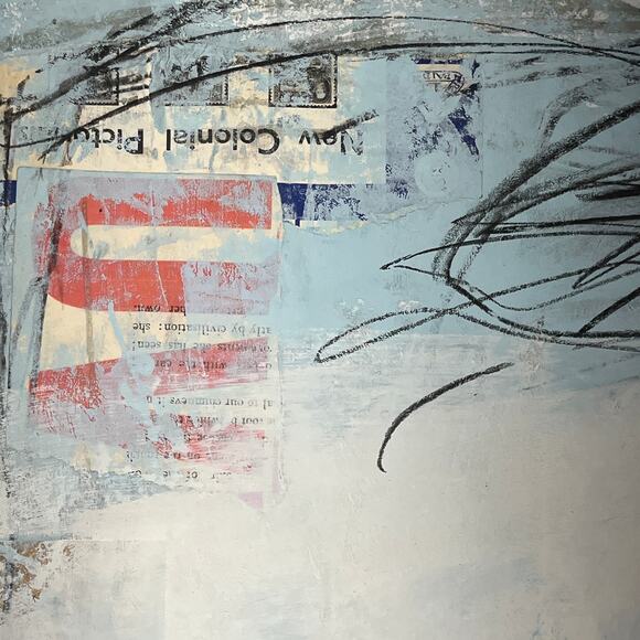 Original Mixed Media Abstract Modern Art Painting 18x24 "Croquinole" Signed - Picture 6 of 8